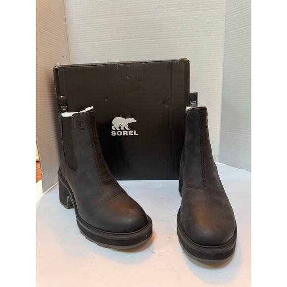 Sorel Women's Hi-Line Heel Chelsea Boots BLACK 10 NEW - Picture 9 of 10